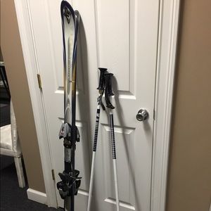 K2 153cm skis & 120cm poles